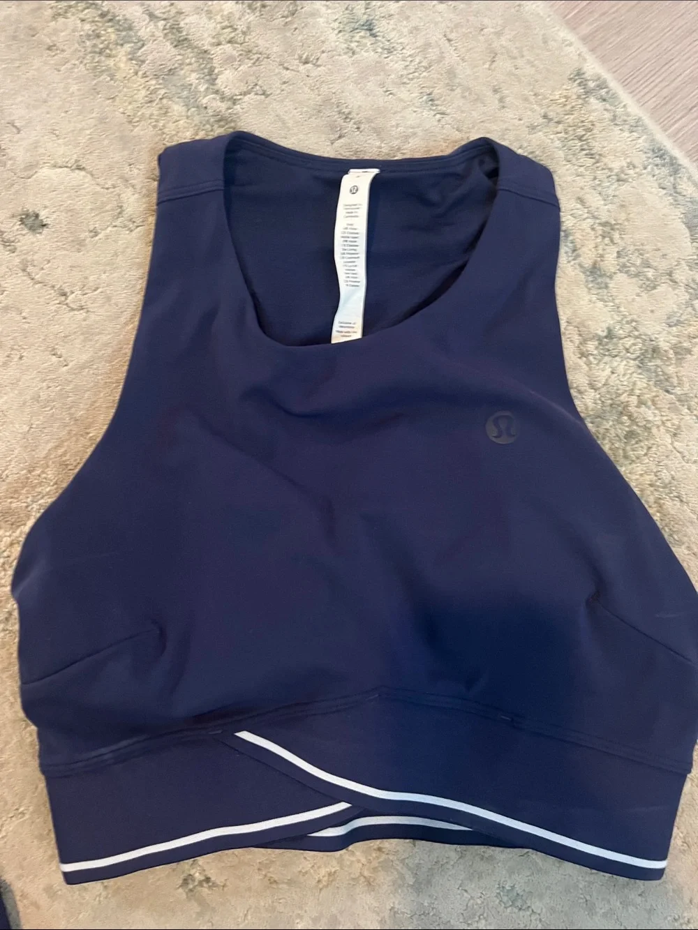 lululemon Navy Crop Top with Matching Tennis Skirt, Size 6